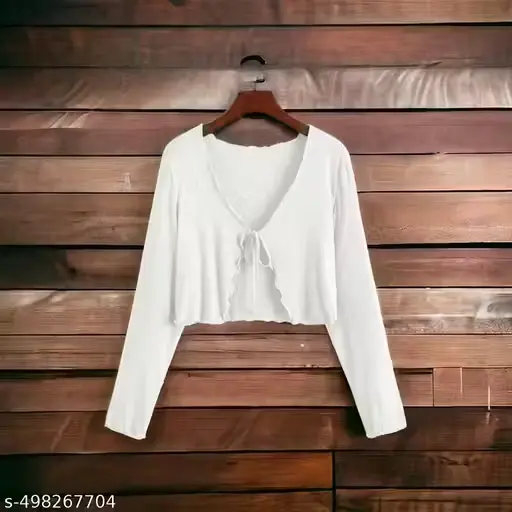 Women's Full Sleeve Solid Shrug